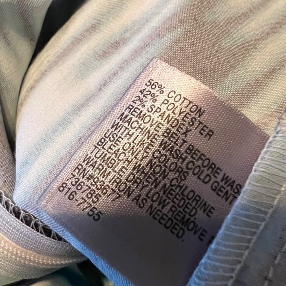 Worthington teal & white cotton skirt 12 - Picture 10 of 12